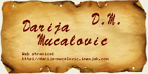 Darija Mučalović vizit kartica